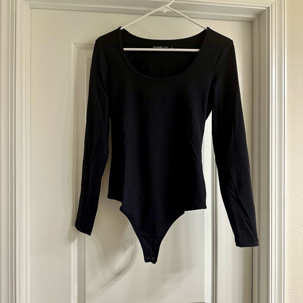 Abercrombie & Fitch Black Long Sleeve Bodysuit